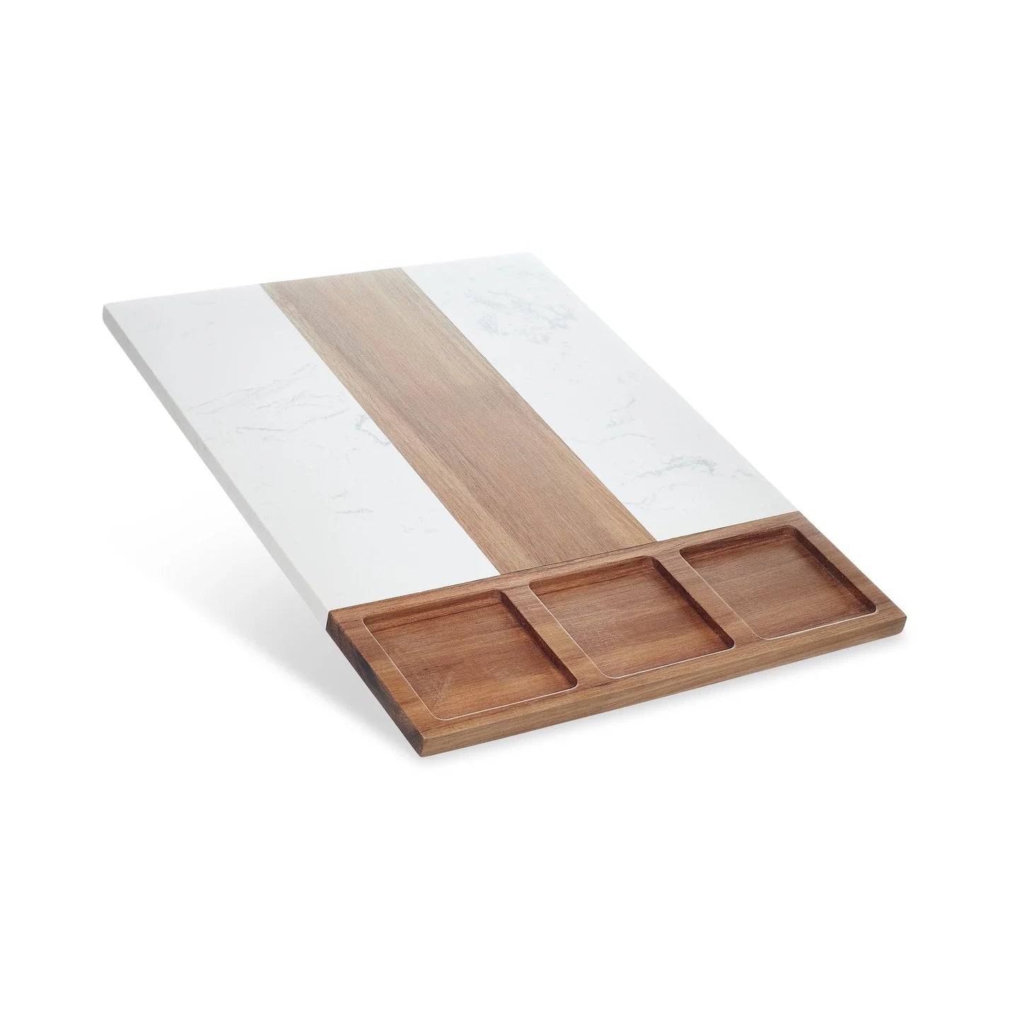 Family Name Marble & Acacia Charcuterie Board Gift Set (11-Piece)