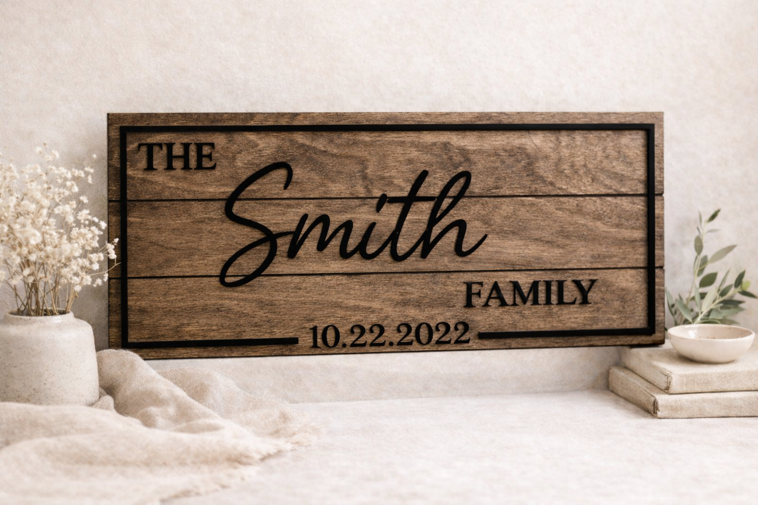 3D Family Name Sign