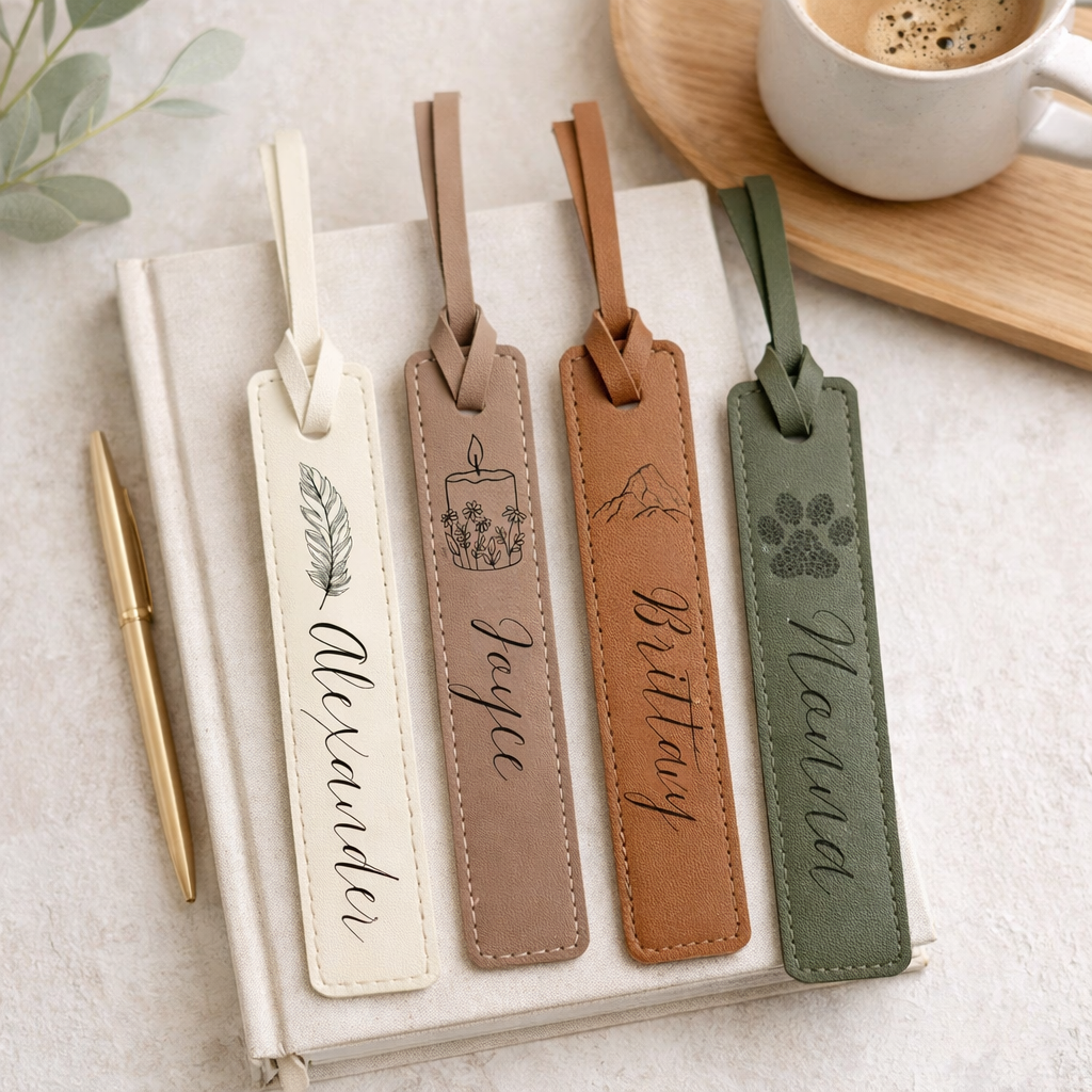 Personalized Leather Bookmark