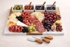 Family Name Marble & Acacia Charcuterie Board Gift Set (11-Piece)