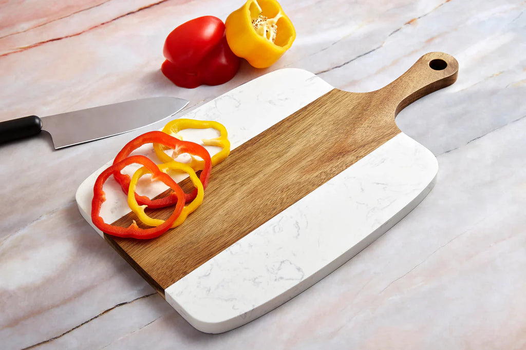 Marble & Acacia Cheese Board 5pc Set