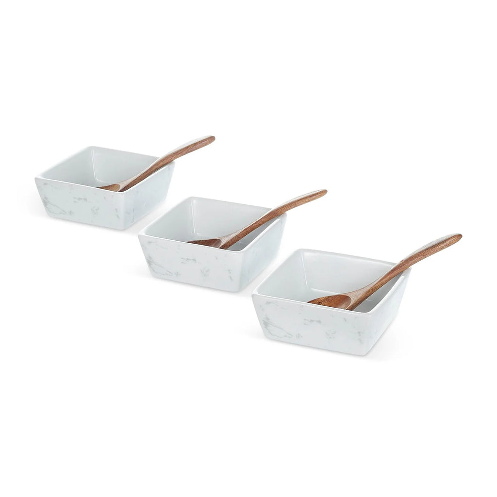 Family Name Marble & Acacia Charcuterie Board Gift Set (11-Piece)