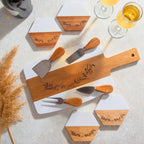 Marble & Acacia Cheese Board 5pc Set