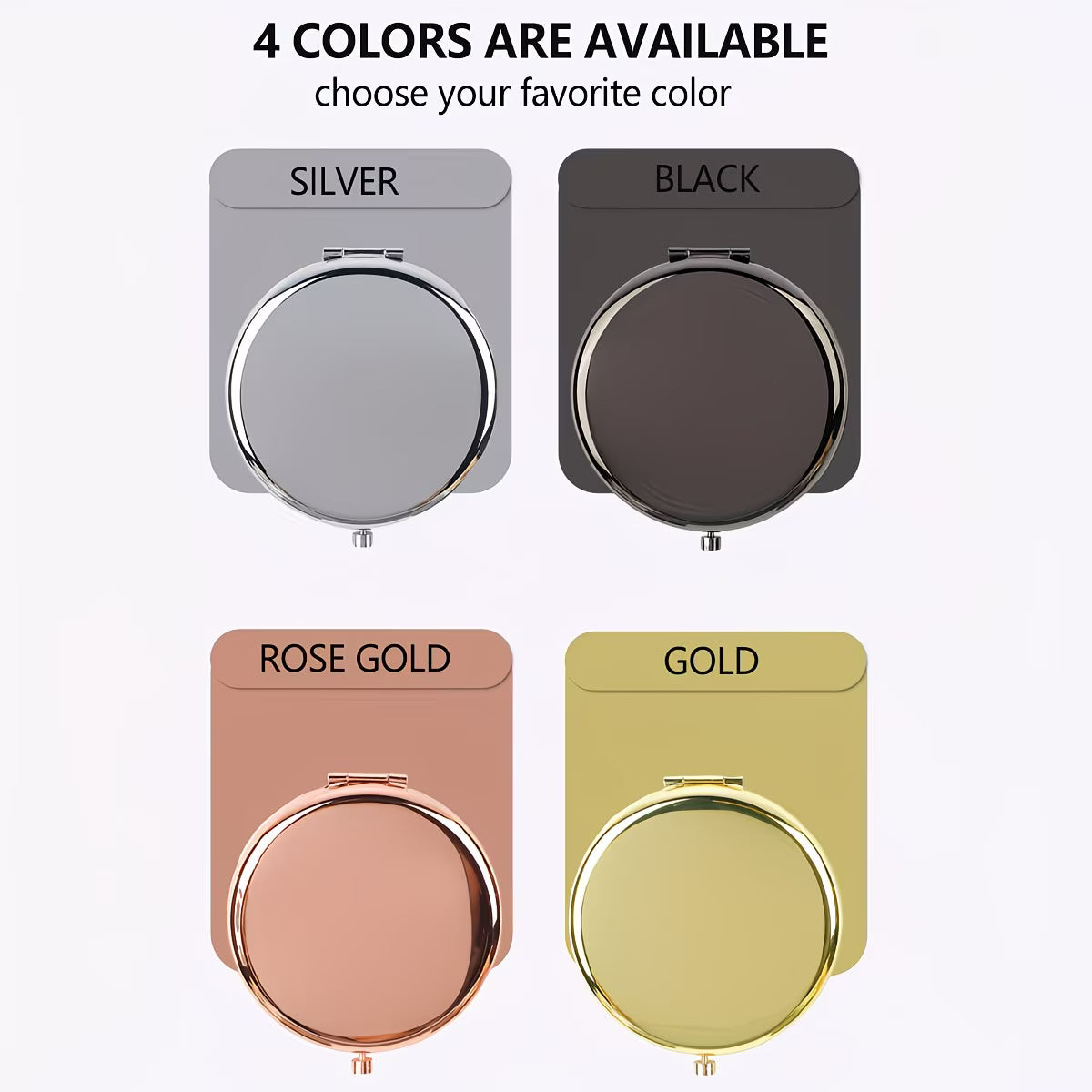 Personalized Birth Flower Compact Mirror