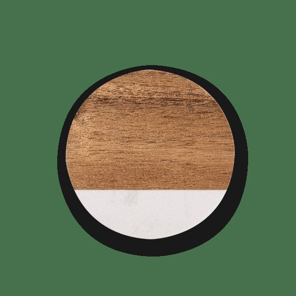 Personalized Coaster Set of 4, Marble and Acacia Wood, Wedding Gift, Housewarming, Home Decor, Entertaining
