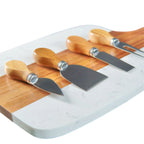 Marble & Acacia Cheese Board 5pc Set